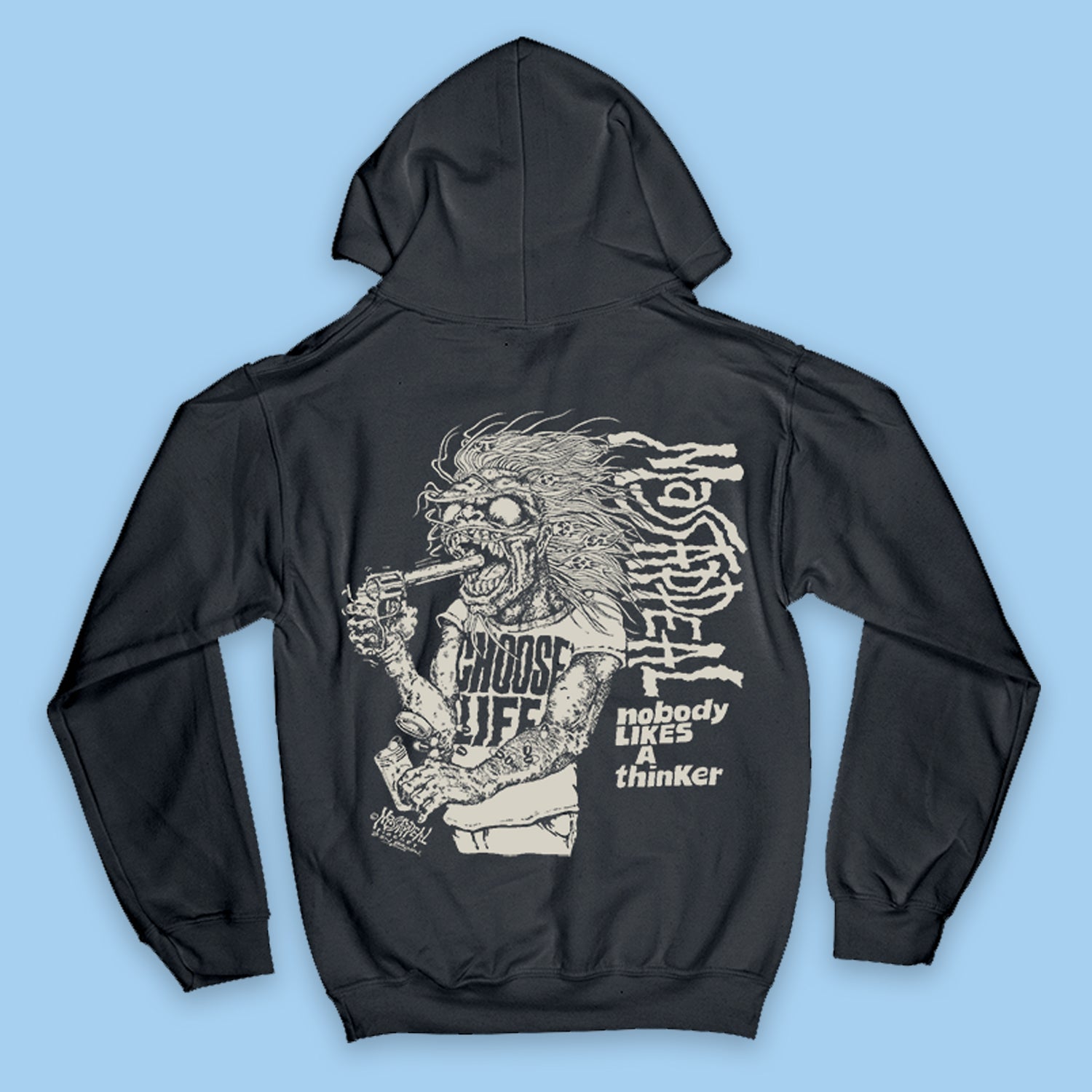 Nobody Likes A Thinker Hoodie (Coal) T-Shirts, Sweatshirt | CoreVibeTees.com (Image 3)