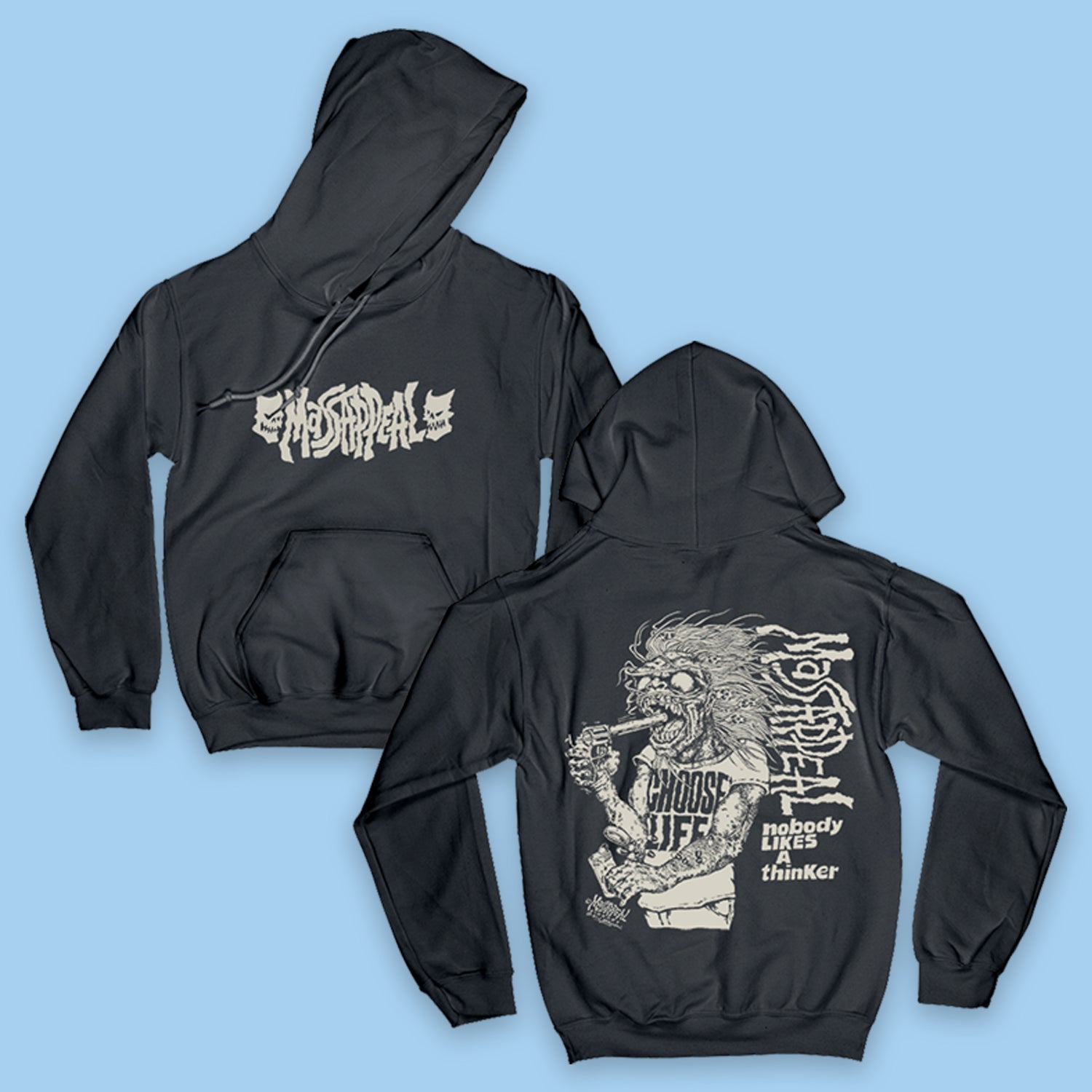 Nobody Likes A Thinker Hoodie (Coal) T-Shirts, Sweatshirt | CoreVibeTees.com (Image 1)