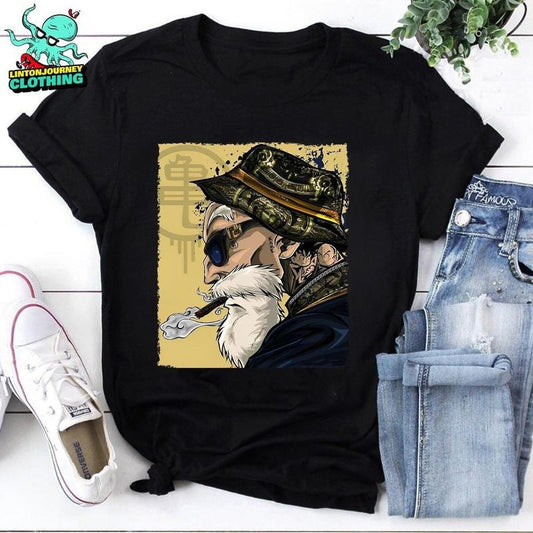 Master Roshi Smoking Blunt T-Shirt, Anime Shirt, Dragon Ball Shirt, Anime Gift, Gift For Him, Cool T-Shirt Sweatshirt, Hoodie, Comfort Colors
