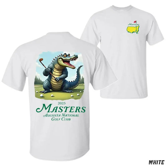 Masters 2025 T-shirt - Featuring Fun Alligator Golf Design, Perfect for Golf Fans and Masters Enthusiasts, Unisex T-shirt, Menswear Tops