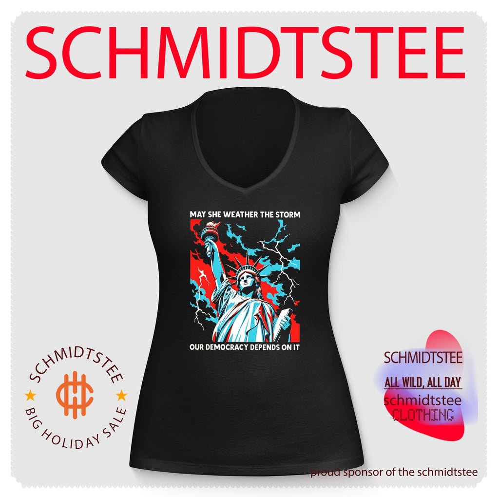 May she weather the storm our democracy depends on it Statue of Liberty shirt