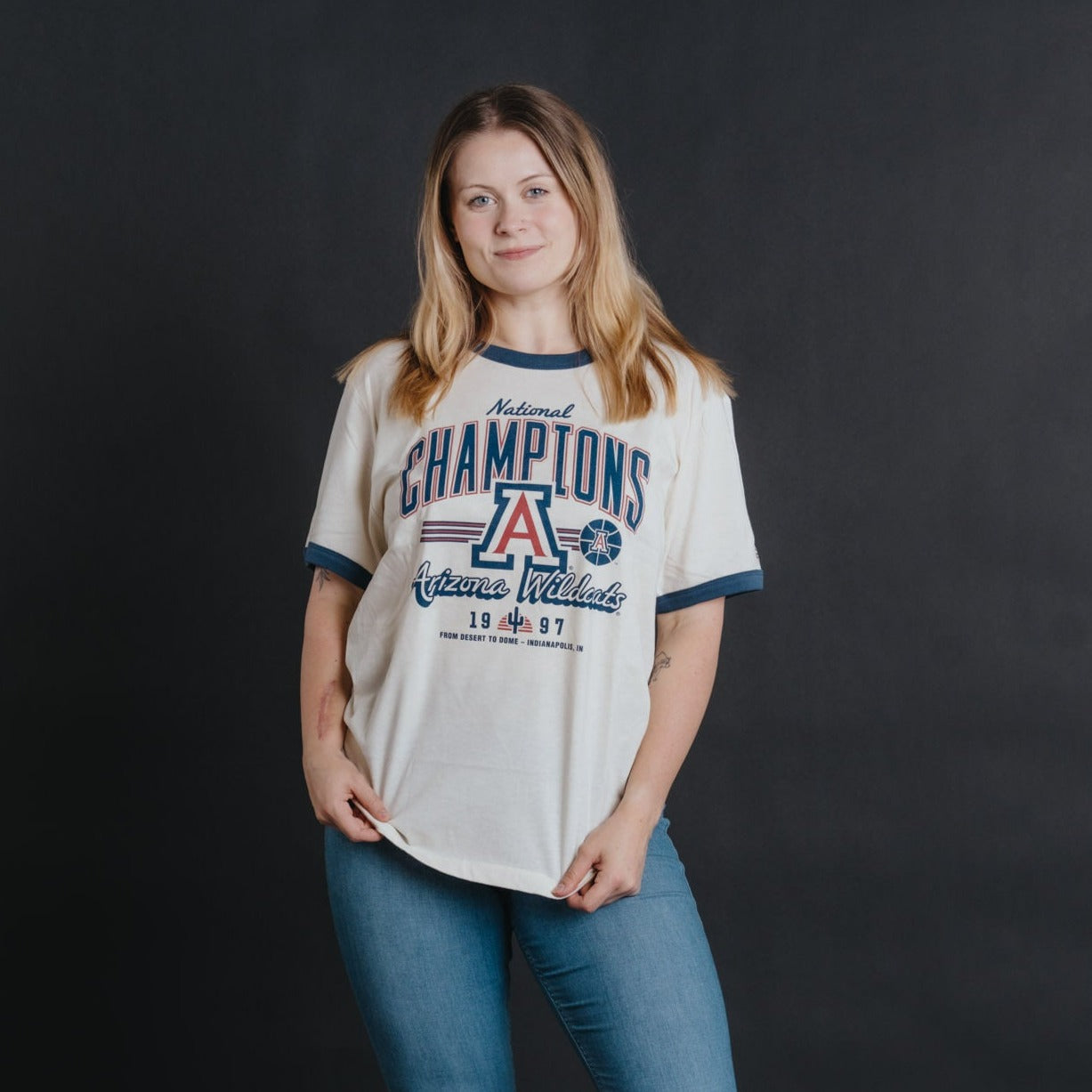 Arizona Wildcats 1997 Champs Ringer Tee Hoodie, Sweatshirt | CoreVibeTees.com (Image 2)