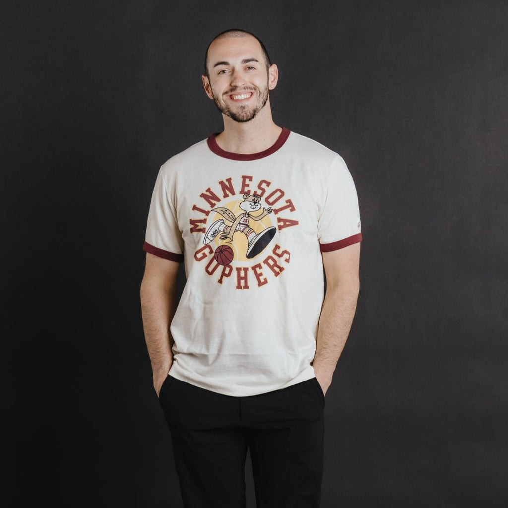 Minnesota Basketball Retro Ringer Tee Hoodie, Sweatshirt | CoreVibeTees.com (Image 2)