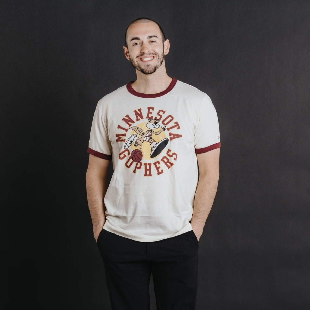 Minnesota Basketball Retro Ringer Tee Hoodie, Sweatshirt | CoreVibeTees.com (Image 2)