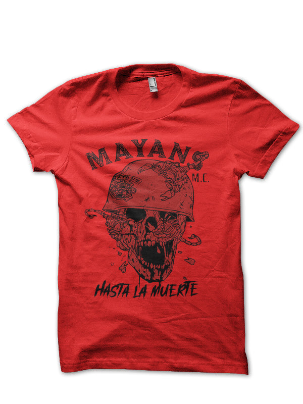 Hasta La Muerte Mayans Red Half Sleeve T-Shirt Hoodie, Sweatshirt | CoreVibeTees.com
