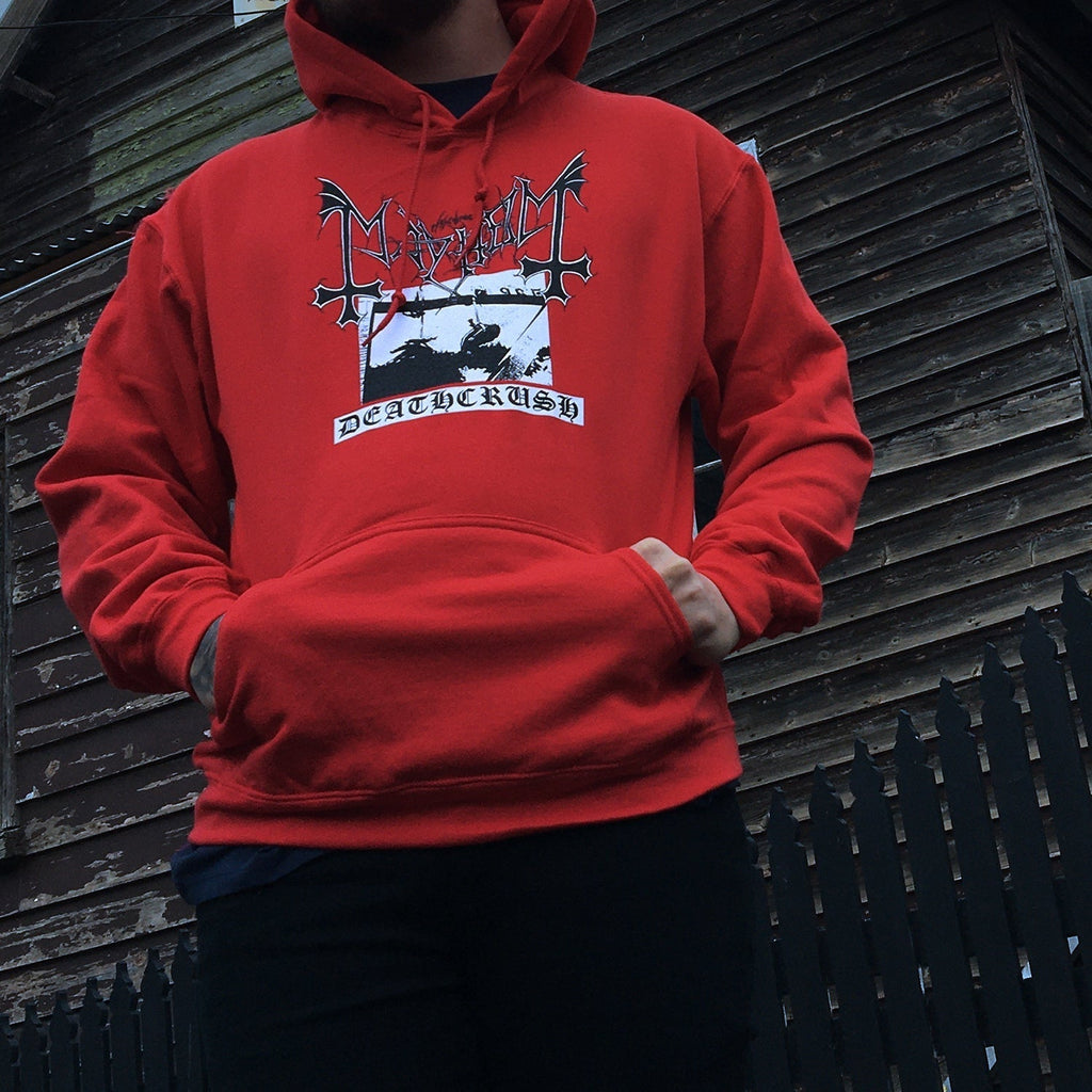 Deathcrush Pullover Hoodie (Red) T-Shirts, Sweatshirt | CoreVibeTees.com (Image 2)