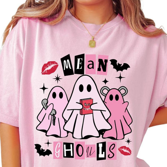 Mean Ghouls Halloween Shirt  ~ Unisex Apparel Relaxed Fit Printed In The USA Clothing Womenswear Casual Comfort Cotton Top Athletic Boho Chic
