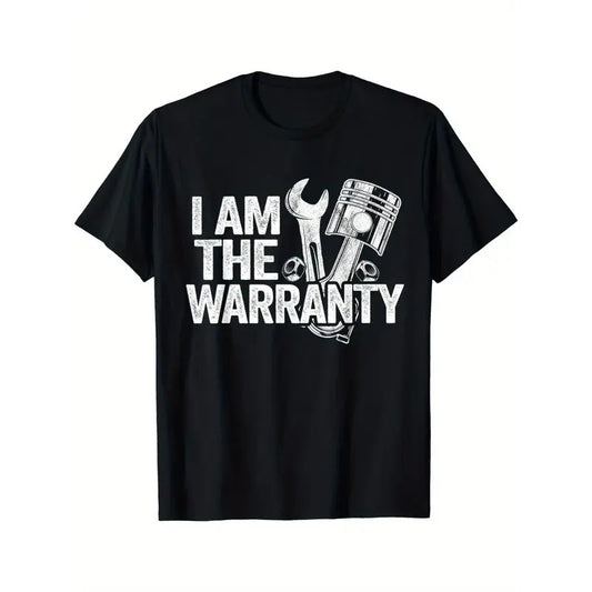 Mechanic Pride T-Shirt, 100% Cotton, Crew Neck, Short Sleeve, Regular Fit, Medium Stretch, Knit Fabric, with Digital Print, for Adults, Mature Style, All-Season Geometric-Pattern Tee Made in USA