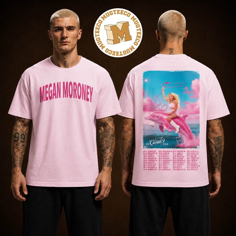 Megan Moroney Boys Lie Exclusive Cloud 9 Tour Two Sided Unisex Pink T Shirt