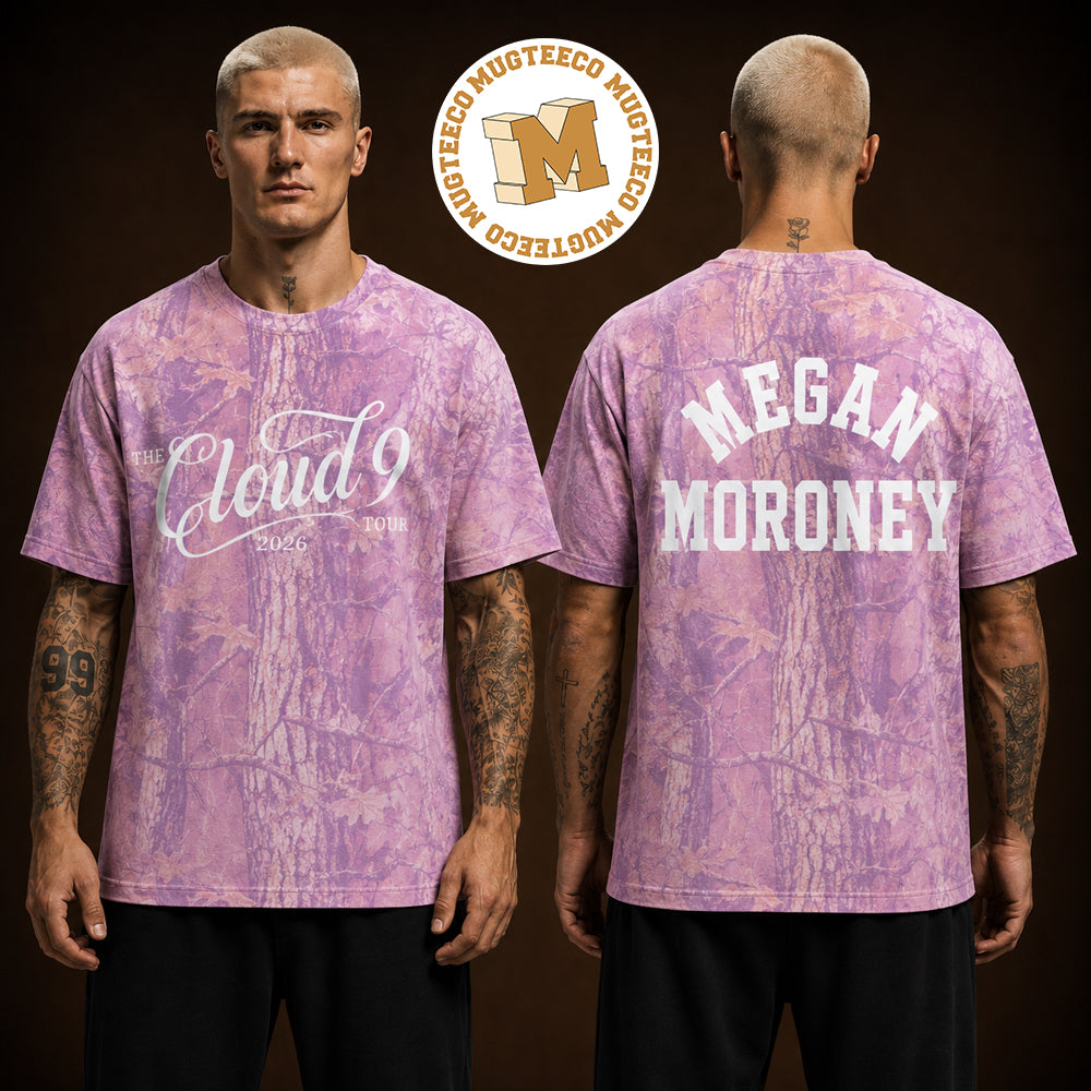 Megan Moroney The Cloud 9 Tour 2026 Pink Camo Two Sided Unisex T Shirt