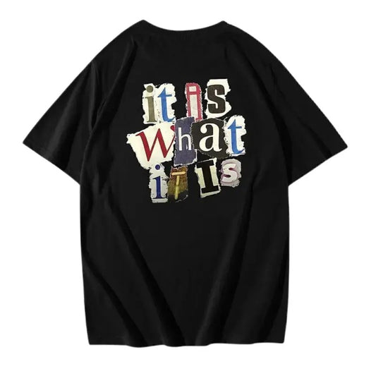 Men's Letter Print Round Neck Tee, Regular Fit Casual Short Sleeve T-shirt, Graphic Tees, Men Summer Top, Streetwear, Summer Clothes, Trending