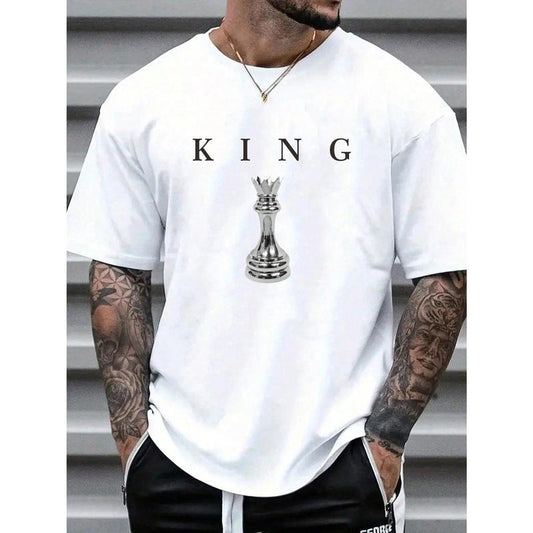 Men's Letter Printed Short Sleeve T-Shirt Made in USA