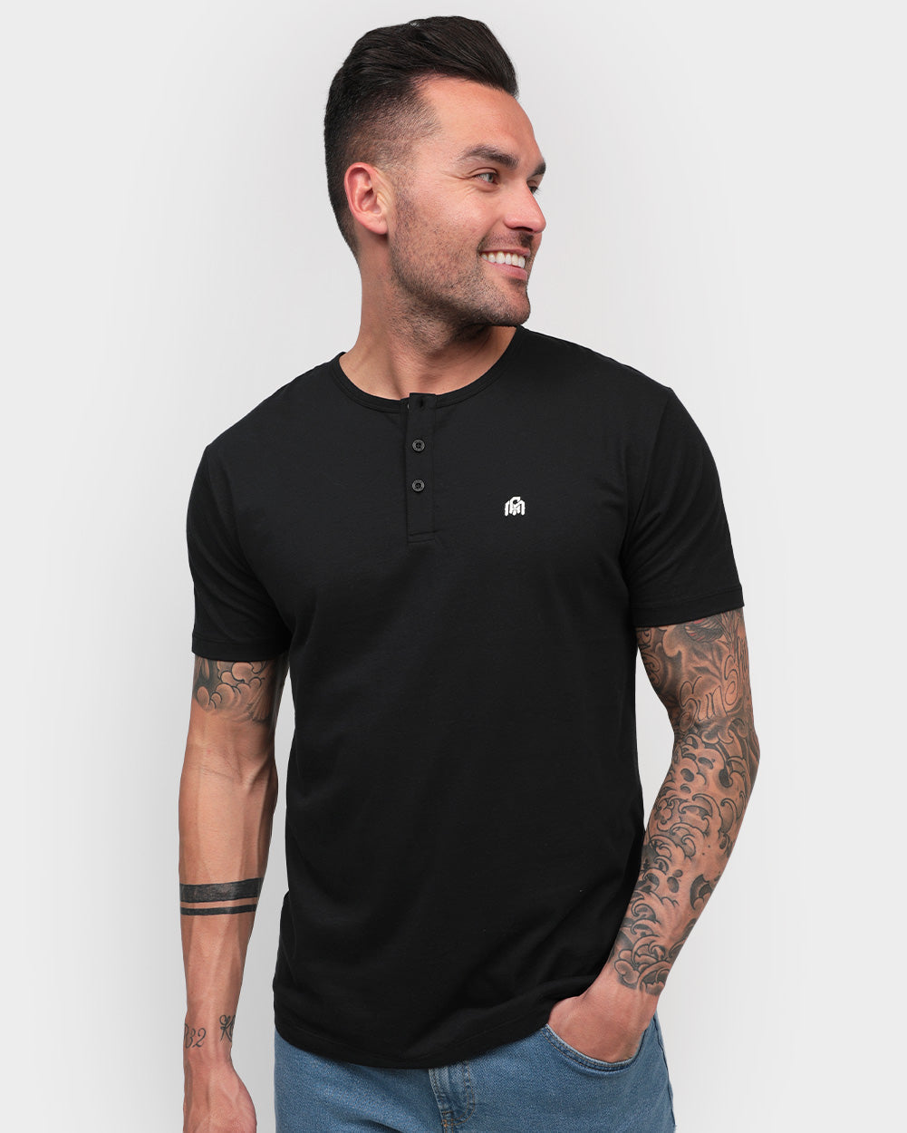 Henley Tee - Branded Hoodie, Sweatshirt | CoreVibeTees.com (Image 2)