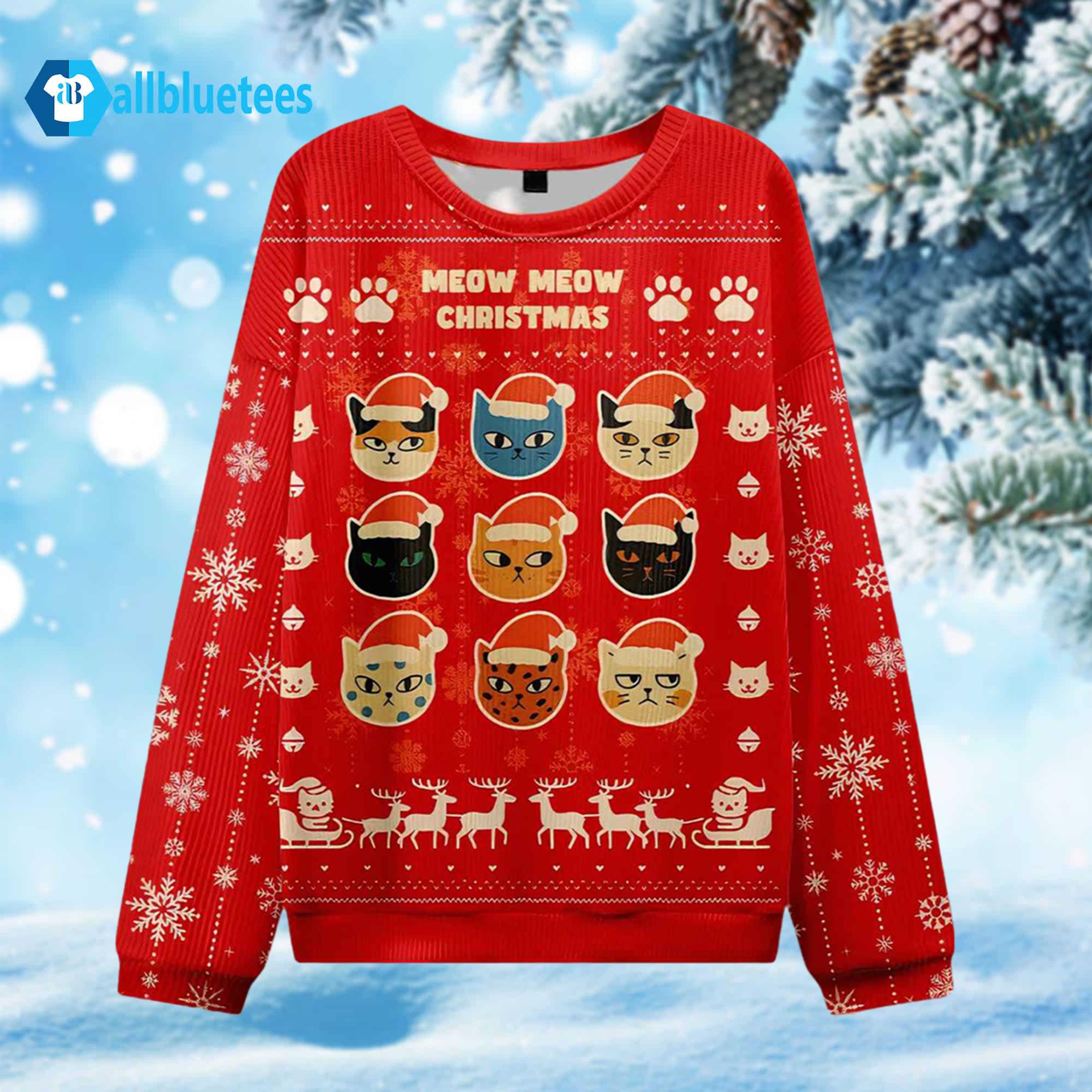 Meow Meow Christmas Ugly Sweater