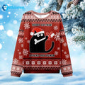 Merry Cat-mas I Found This Humer Ugly Christmas Sweater Red