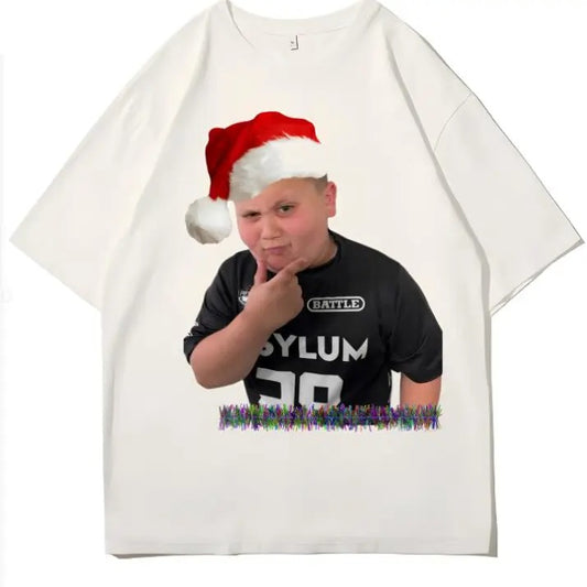 Merry Chrismas Funny Guys Rizzler Funny Meme Gift T Shirt, Crew Neck, Slight Stretch, Breathable & Wear-Resistant, All-Season Short Sleeve Tee, Perfect for Outdoor & Daily Fashion