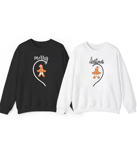 Merry Christmas Couple  Christmas Sweatshirt, Christmas Couple Matching, Funny Christmas , Couple  gift  Hoodie and Sweater; T-shirt Cotton Womenswear