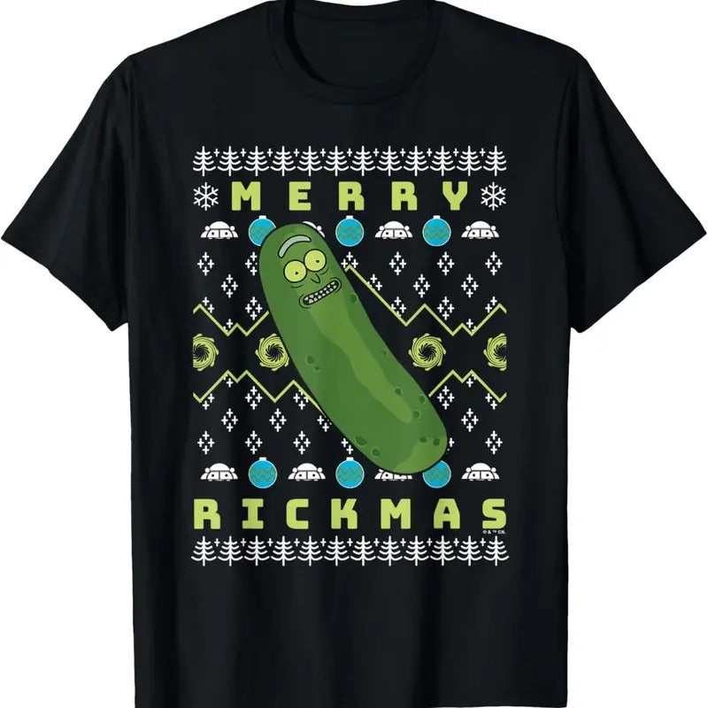 Merry Pickle Rickmas Ugly Christmas T-Shirt Hoodie, Sweatshirt | CoreVibeTees.com