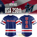 Miami Marlins 250th USA Celebration Baseball Jersey
