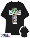 Michigan State Spartans Basketball players cross I can do all things through Christ who strengthens me shirt