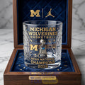 Michigan Wolverines 2026 NCAA Basketball Champions Whiskey Glass