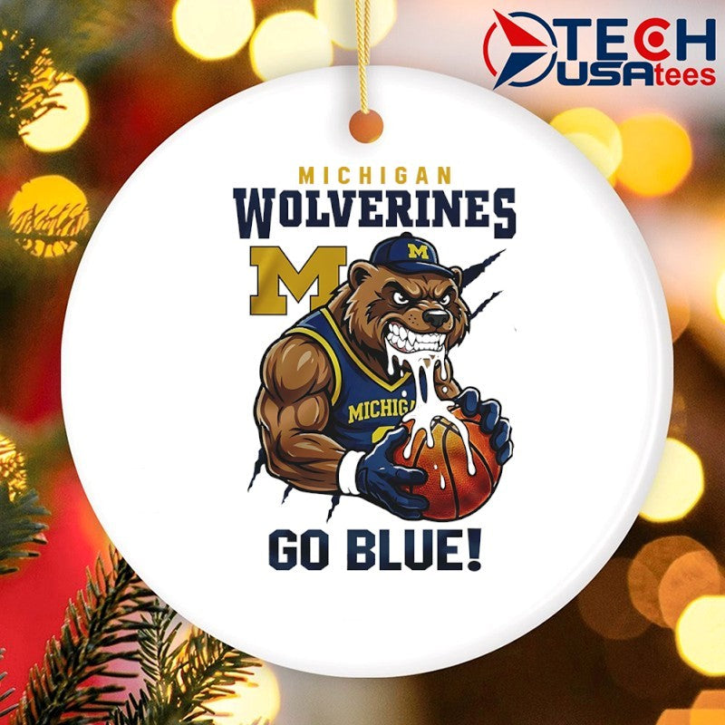 Michigan Wolverines Basketball go Blue mascot shirt