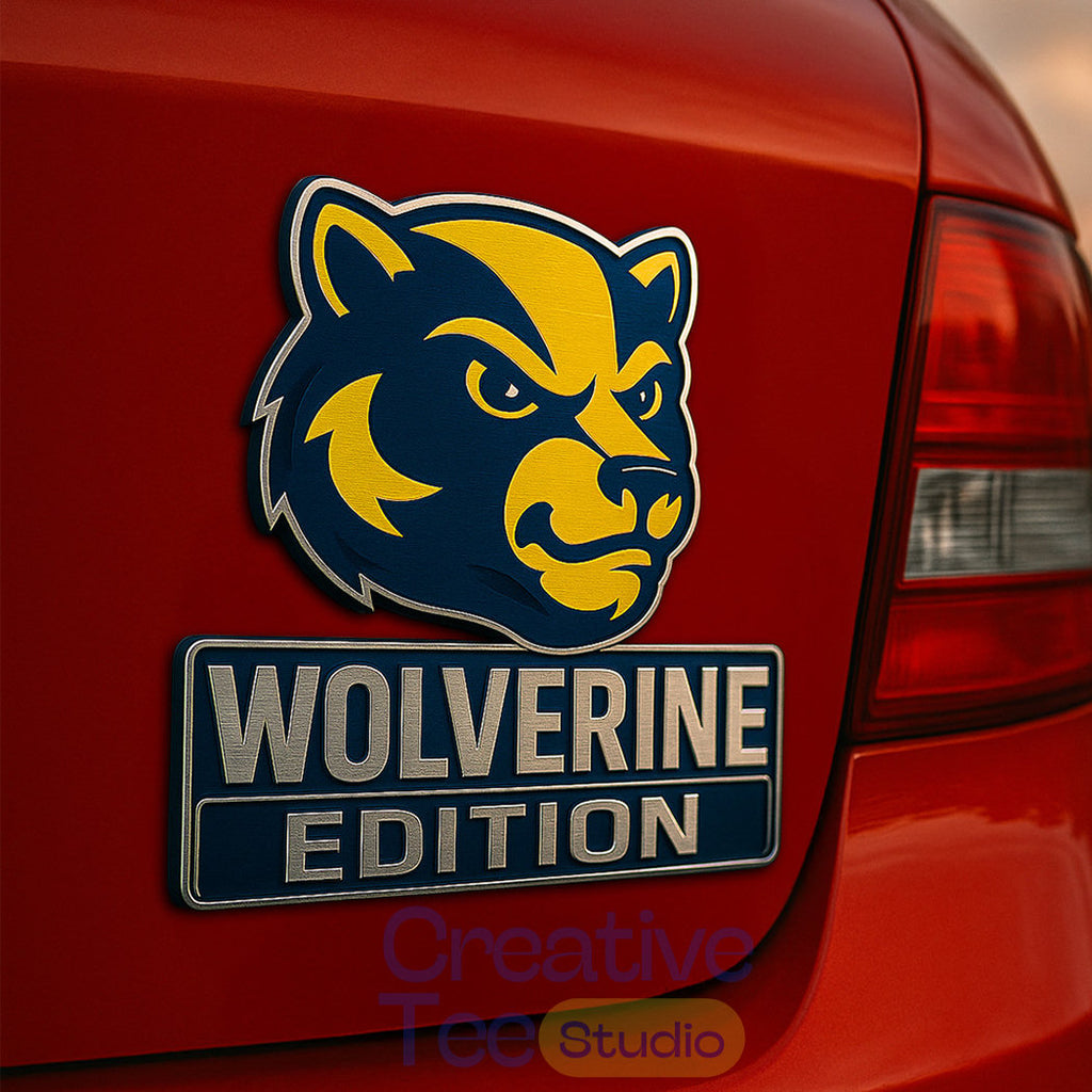 Michigan Wolverines Custom Car Name Badge