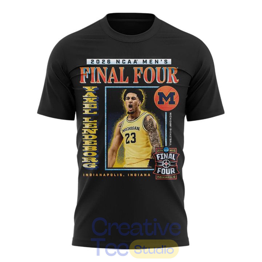 Michigan Wolverines Men’s Basketball Campus Ink Yaxel Lendeborg Final T-Shirt