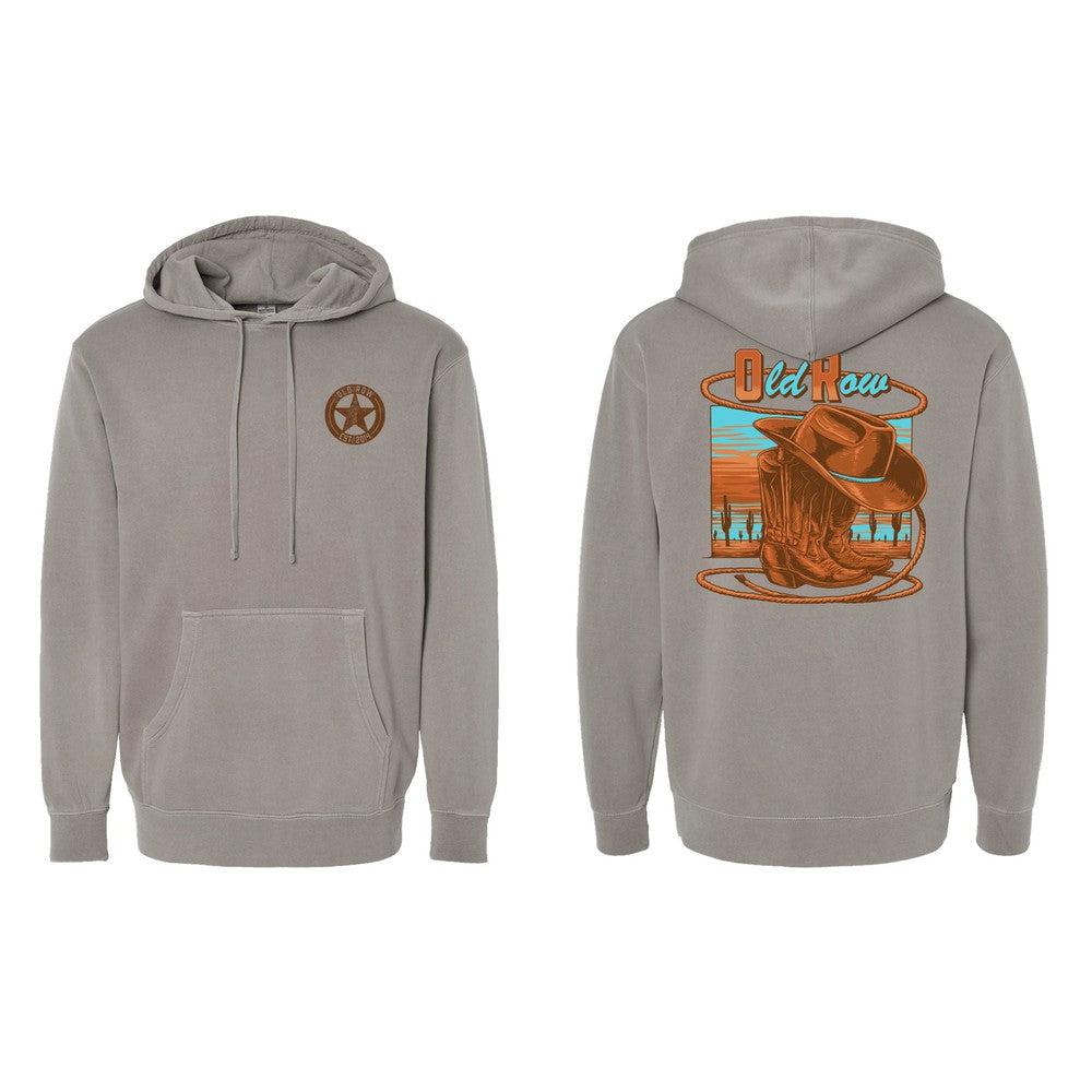 The Western Cowboy Pigment Dyed Premium Hoodie T-Shirts, Sweatshirt | CoreVibeTees.com (Image 1)