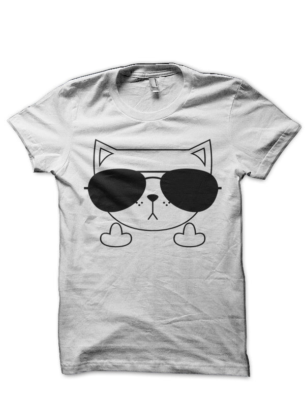 Cat Middle Finge IDGAF Sunglasses Kitten Party T-Shirt Hoodie, Sweatshirt | CoreVibeTees.com