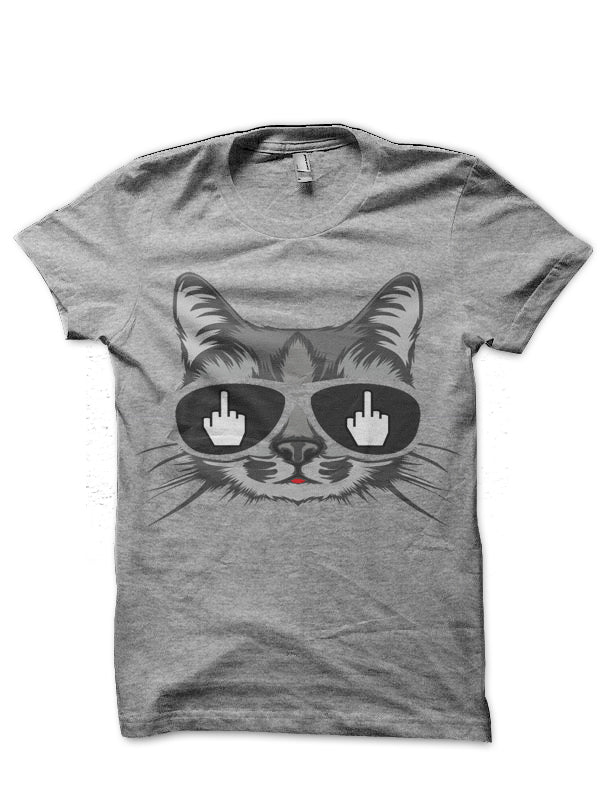 Middle Finger Cat T-Shirt Hoodie, Sweatshirt | CoreVibeTees.com