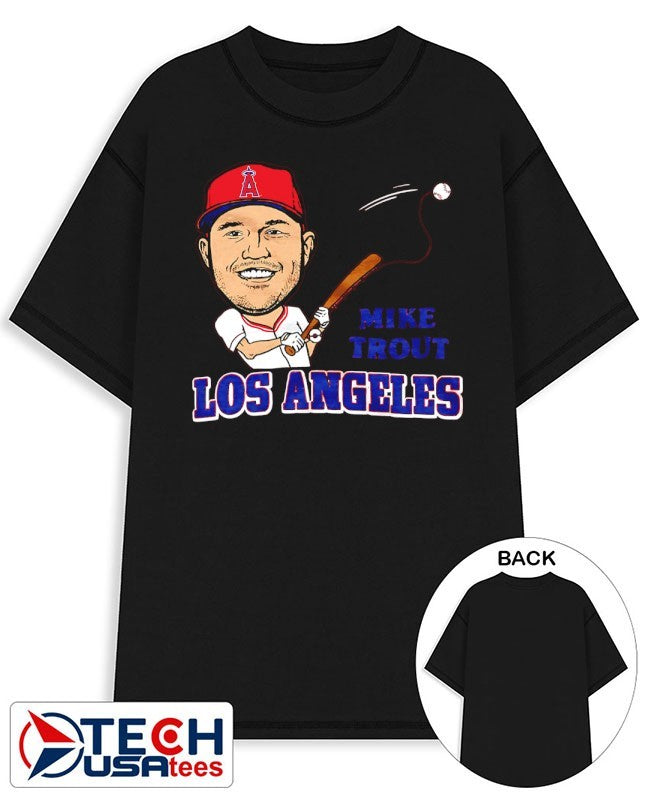 Mike Trout Los Angeles Angels superstar caricature shirt