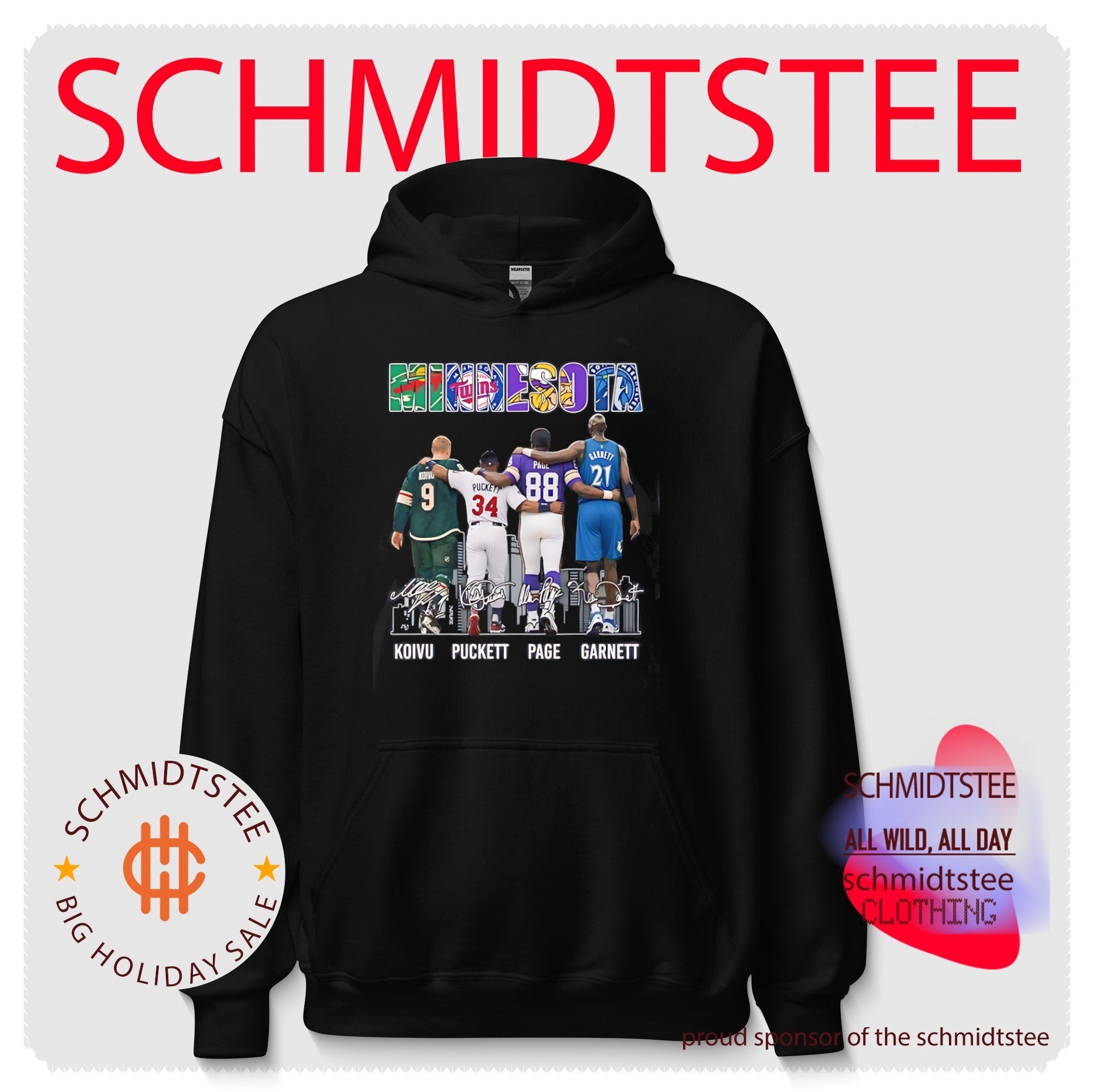Minnesota Sports Koivu Puckett Page Garnett skyline signature shirt