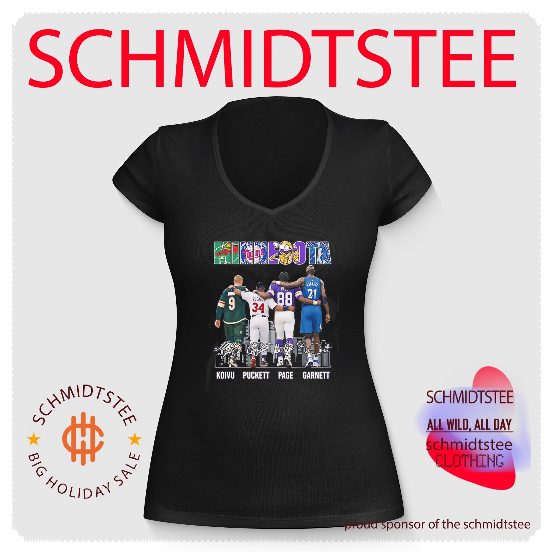Minnesota Sports Koivu Puckett Page Garnett skyline signature shirt