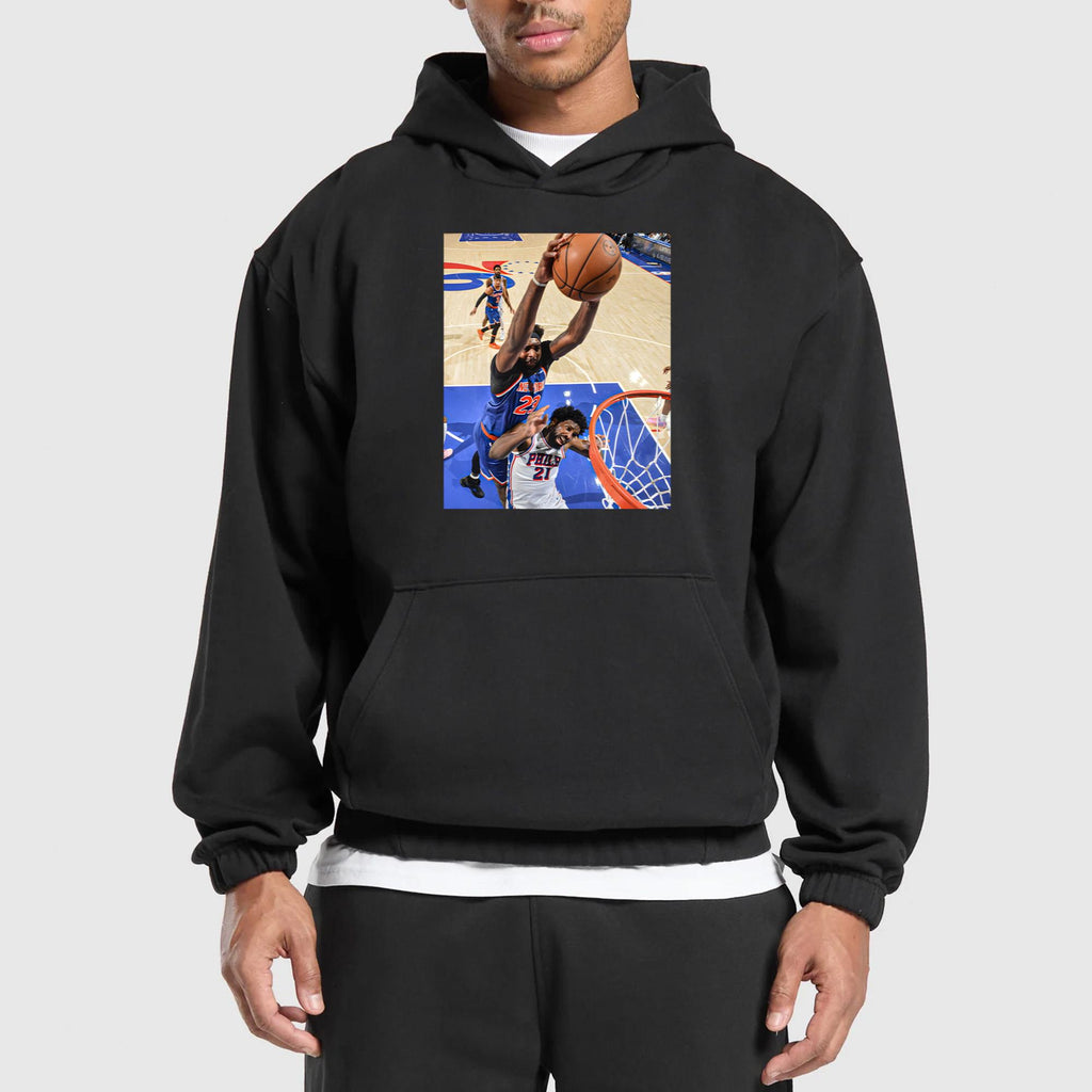 Mitchell Robinson Dunks On Joel Embiid Shirt