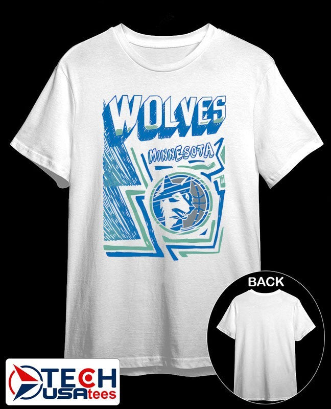 Mitchell and Ness Minnesota Timberwolves White Sidewalk shirt