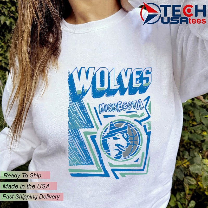 Mitchell and Ness Minnesota Timberwolves White Sidewalk shirt