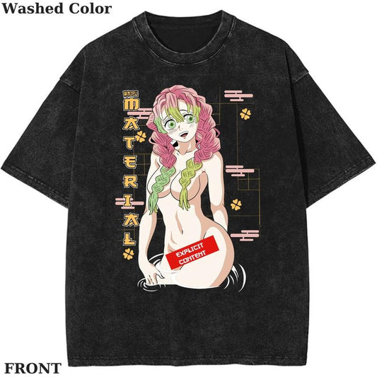 Mitsuri Kanroji Vintage Graphic Tee, Anime Demon Slayer Shirt, vintage clothing, Womenswear Cotton Top Streetwear Shortsleeve Gamisstyle{n002}2
