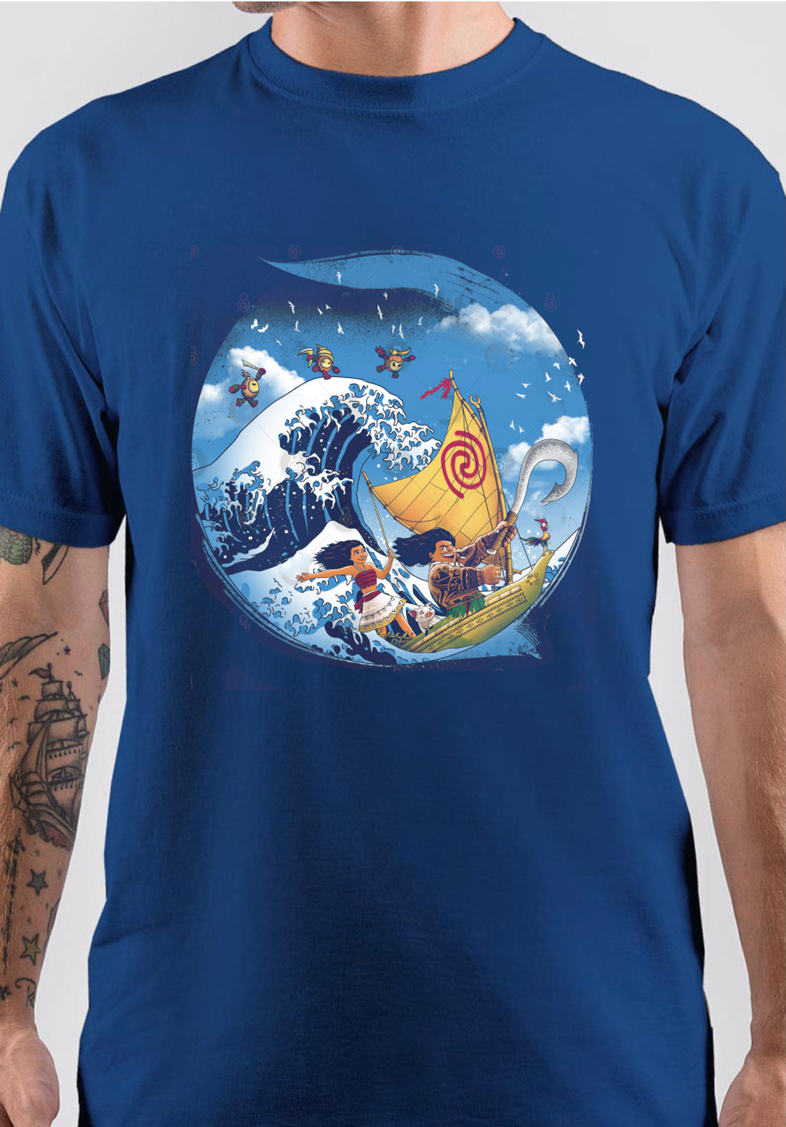 Moana Royal Blue Art T-Shirt Hoodie, Sweatshirt | CoreVibeTees.com