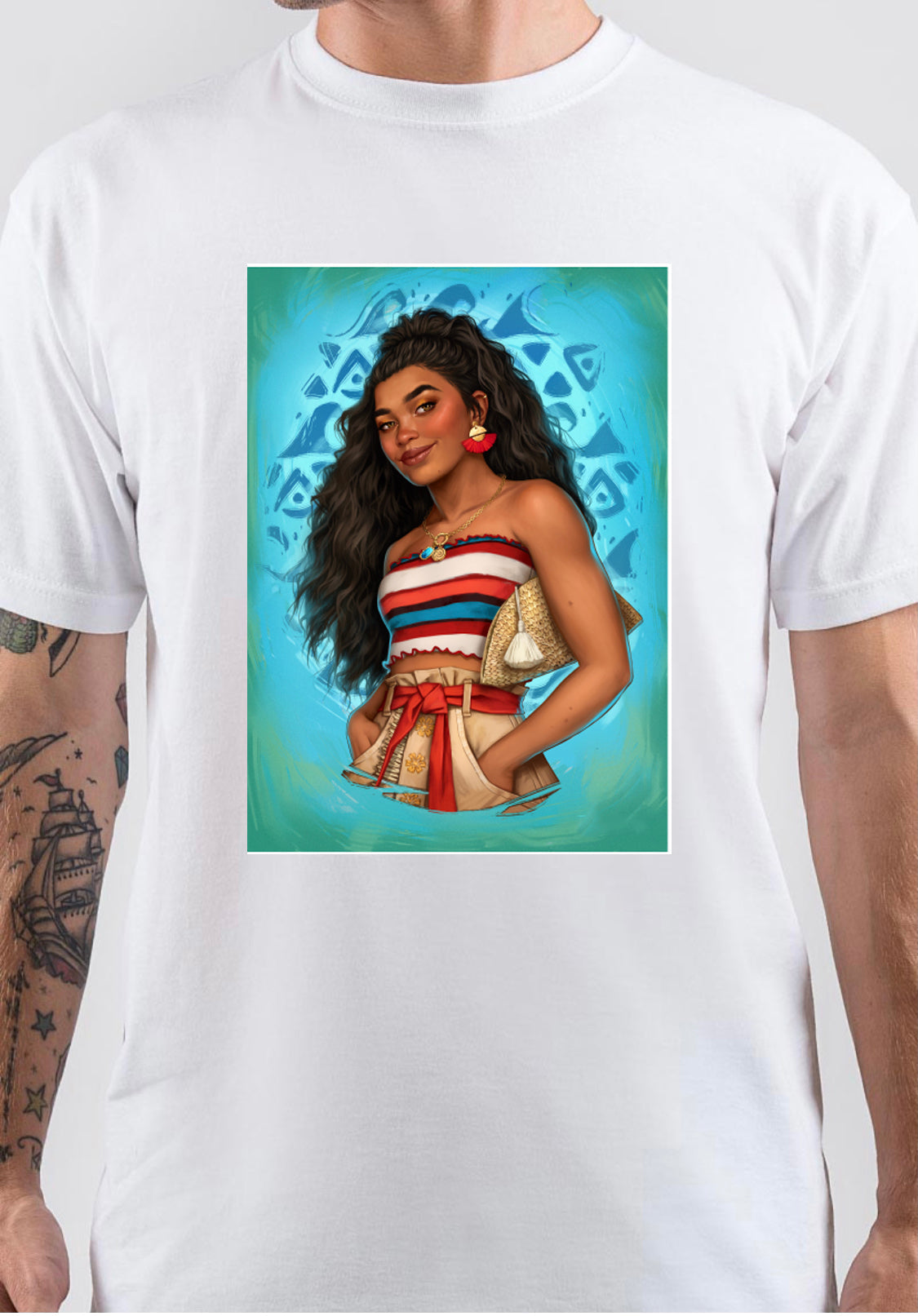 Moana White Art T-Shirt Style004 Hoodie, Sweatshirt | CoreVibeTees.com