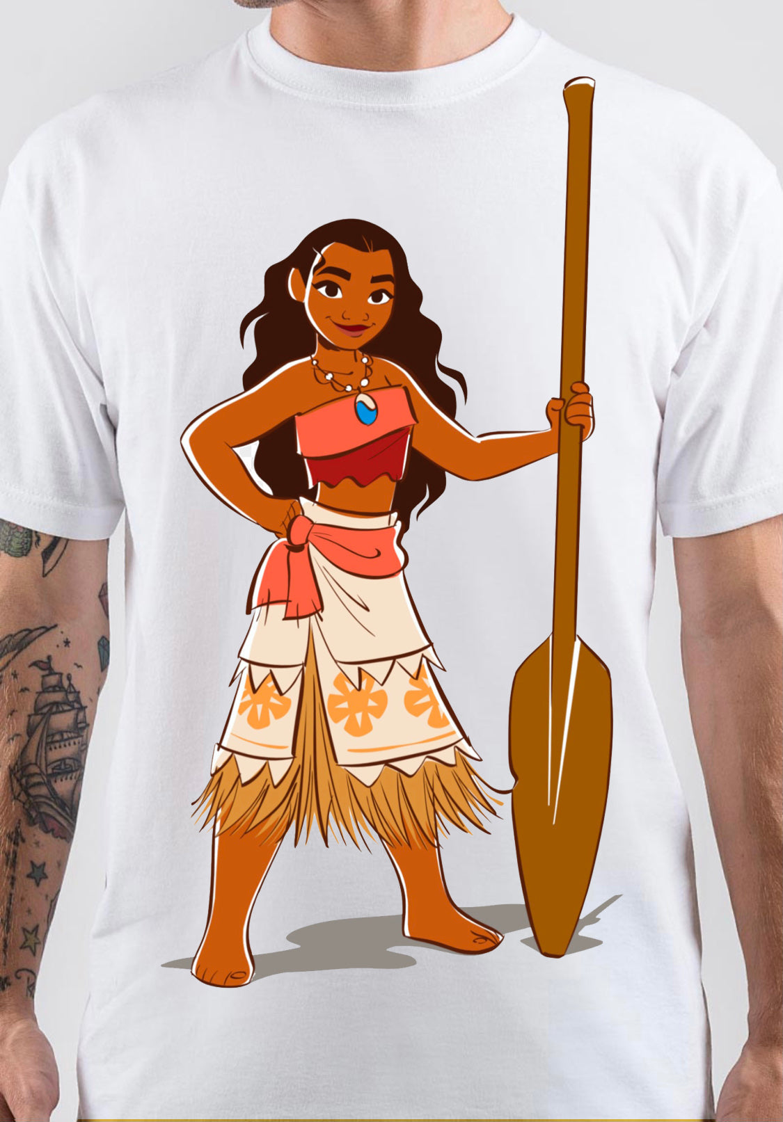 Moana White Art T-Shirt Hoodie, Sweatshirt | CoreVibeTees.com