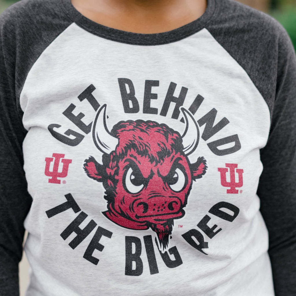 IU "Get Behind the Big Red" Bison Baseball Tee Style001 Hoodie, Sweatshirt | CoreVibeTees.com (Image 2)