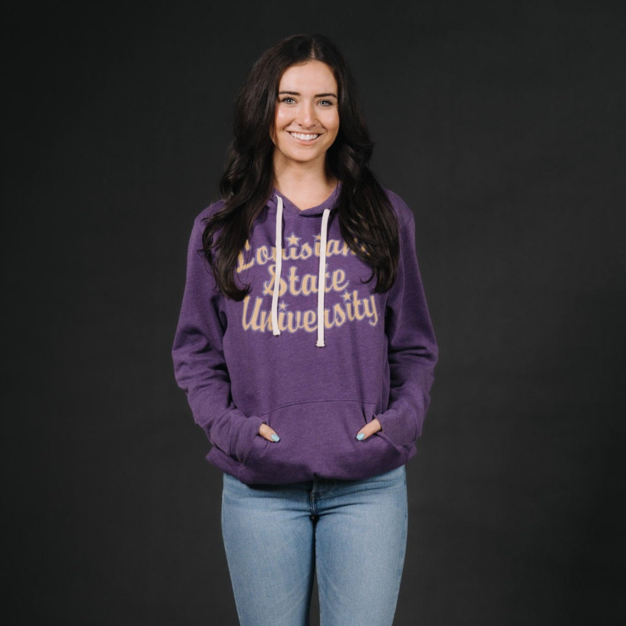 Retro LSU Script Hoodie Style001 T-Shirts, Sweatshirt | CoreVibeTees.com (Image 2)