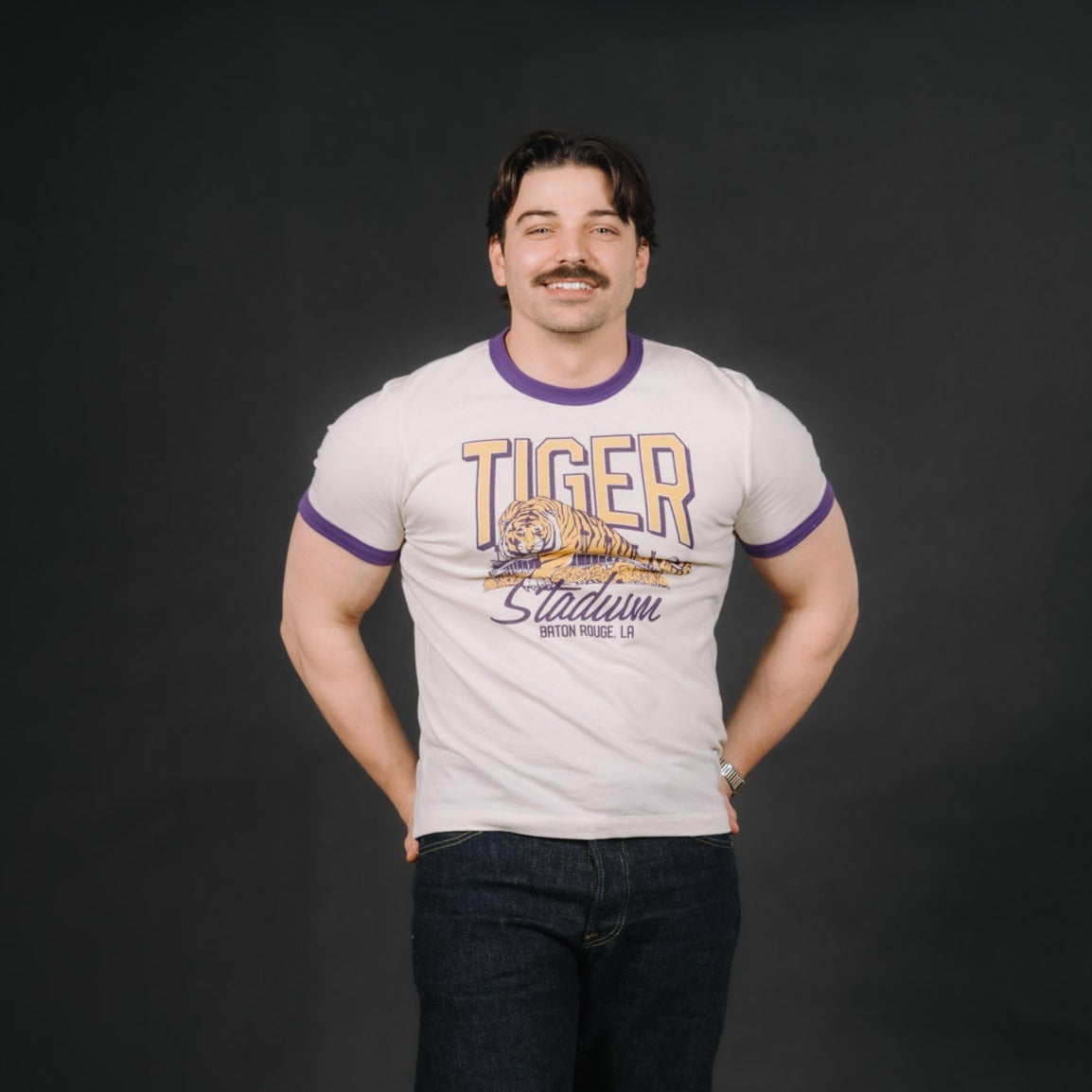 LSU Football Tiger Stadium Ringer Tee Style001 Hoodie, Sweatshirt | CoreVibeTees.com (Image 2)