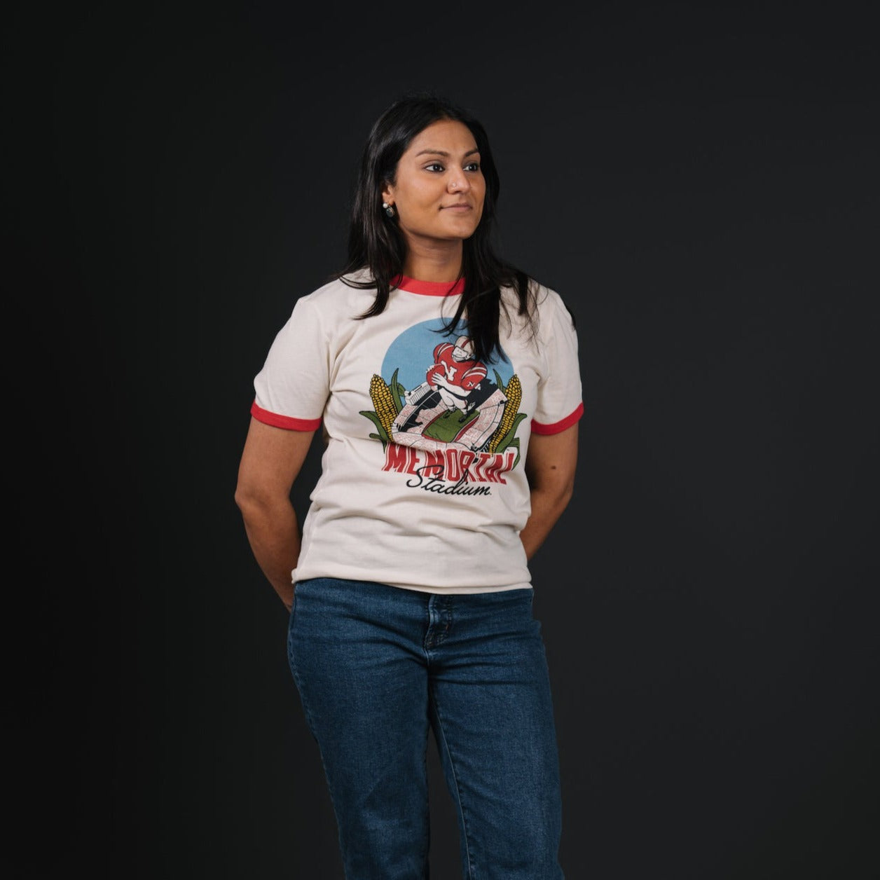 Nebraska Memorial Stadium Centennial Ringer Tee Hoodie, Sweatshirt | CoreVibeTees.com (Image 2)