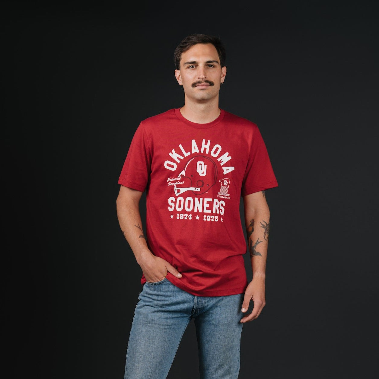 Oklahoma Football 1974 and 1975 Champs Tee Hoodie, Sweatshirt | CoreVibeTees.com (Image 2)