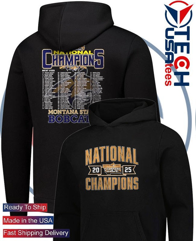 Montana State Bobcat Football 2025 FCS National Champions logo shirt