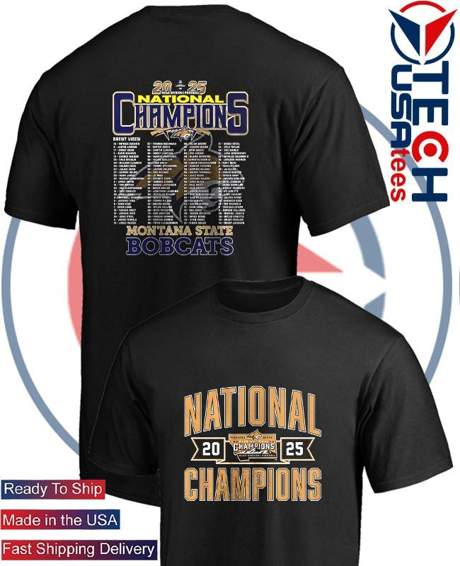 Montana State Bobcat Football 2025 FCS National Champions logo shirt
