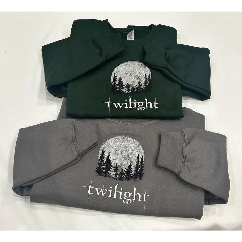 Moon Embroidered Sweatshirt: Custom Crewneck T-Shirts, Hoodie | CoreVibeTees.com