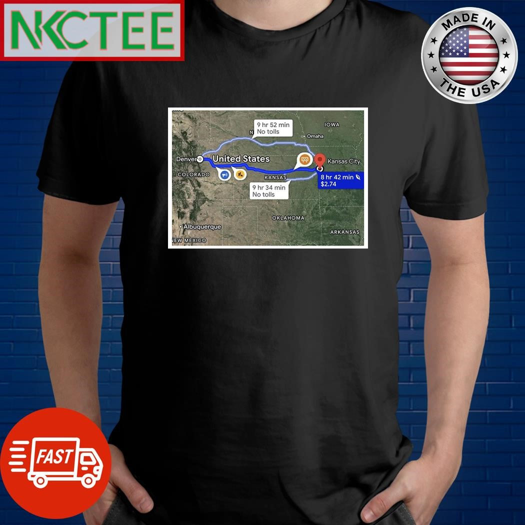 Most boring drive between two major American cities shirt